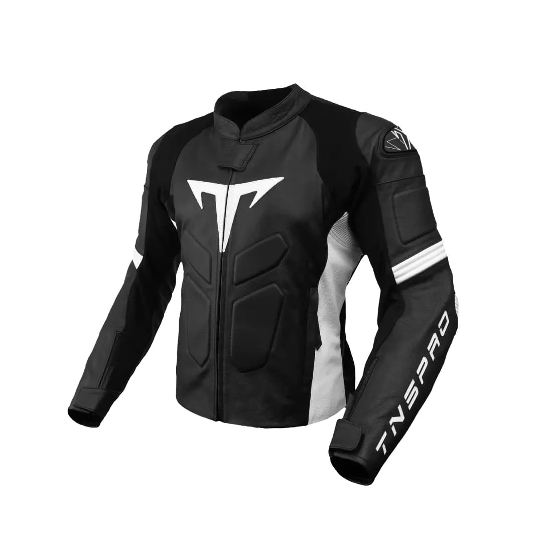 TNS PRO Nova Specter deri motosiklet montu, siyah-beyaz